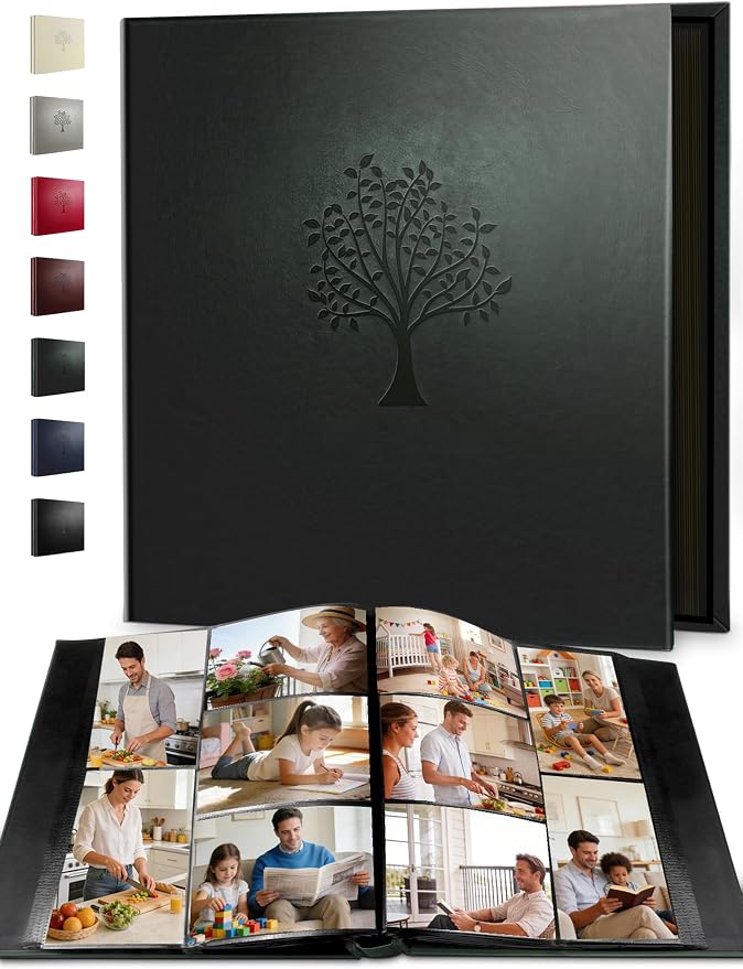 Photo Album 4x6 600 Pockets Slip In Extra Large Capacity | PU Leather Cover Picture Album Holds Horizontal & Vertical Photos for Family Wedding Baby Anniversary Christmas Gift - Image 8