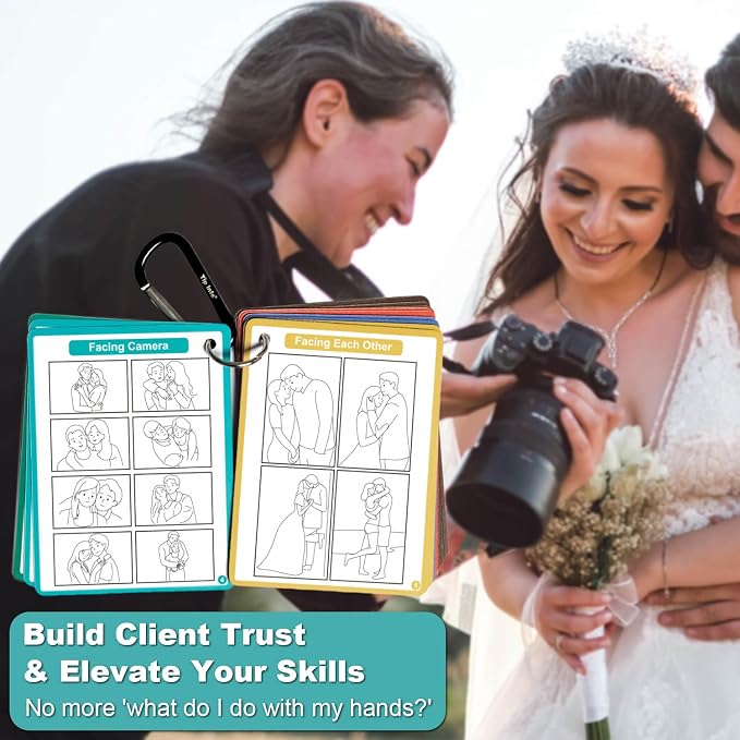 Photography Accessories 150 Pose Ideas Wedding Photographer Essentials Book | Wedding Photographer Must Haves Couples and Wedding Posing Guides Photo Shooting Assistant Photographer Gifts for Men Women - Image 3