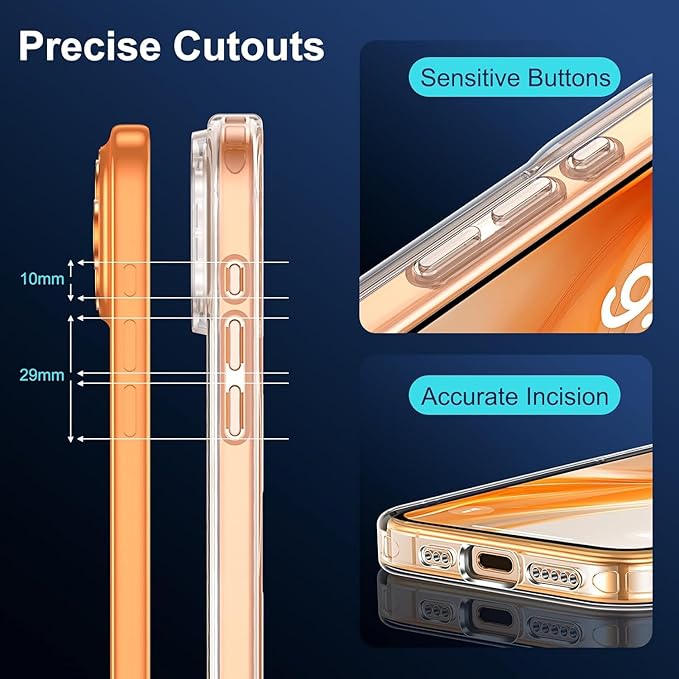 for iPhone 17 Pro Case Clear,Magnetic iPhone 17Pro Case with Screen Protector & Camera Protector [Compatible with MagSafe], Shockproof TPU Cover for iPhone Pro 17 Phone Cases-Transparent - Image 6