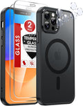 LeYi for iPhone-12-Pro-Max Case:[ Screen Protector X2+ Camera Cover X2] i Phone 12Pro Promax Cases Compatible with Magsafe Funda para iPhone12 Pro Max Magnetic Protective Heavy Duty Slim, Black by LeYi