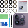 2 Set OEM Back Rear Camera Lens Glass Replacement for iPhone 14 Pro and iPhone 14 Pro Max with Reparing Toolkit by Perzework