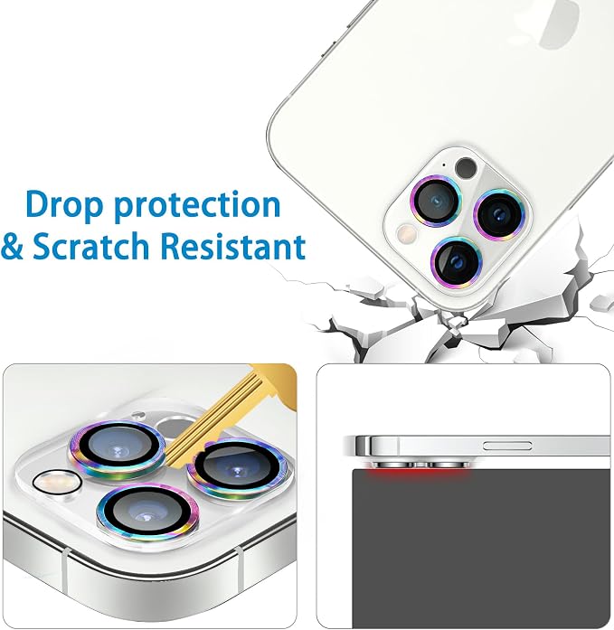 Dengduoduo 3 Pack Tempered Glass Camera Lens Protector for iPhone 12 Pro Max 6.7", Ultra HD, 9H Hardness, Anti-Scratch, Case Friendly, Easy to Install [No Affect on Night Shots] - Image 3