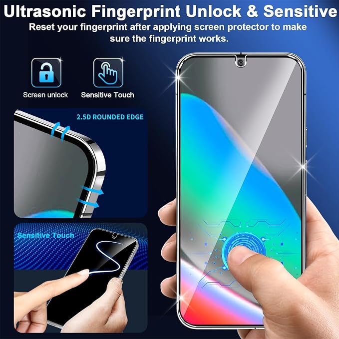 letosan 3 Pack for Google Pixel 10 Screen Protector Tempered Glass + 3 Pack Camera Lens Protector, Military Grade Shatterproof, 9H Hardness, Fingerprint Unlock,Case Friendly 6.3 Inch - Image 7