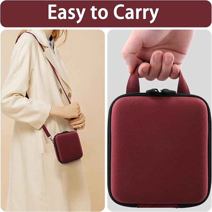 Case for KODAK PIXPRO AZ653/AZ401/AZ405/AZ425/AZ528 Digital Camera | Protective Storage Box, Portable Carrying Box, Smooth Zipper, Travel-ready, Shoulder Strap Covenient to Carry, Red Case - Image 7