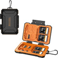 K&F CONCEPT 29 Slot Memory Card Case, Carrying Case for SD, CF, CFexpress | Micro SD, Nano SIM & Micro SIM Cards, PM01 by KFCONCEPT