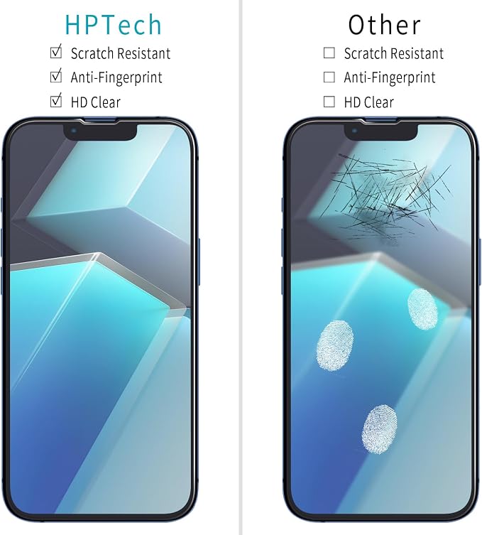2+2 Pack Screen Protector for iPhone 13 Pro Max Tempered Glass Film | with Camera Lens Protector, Anti Scratch, Bubble Free - Image 2