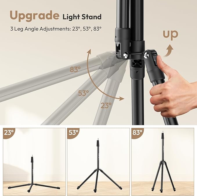 ULANZI T270 Light Stand - 8.8FT/270cm Adjustable Photography Light Stand Tripod, Aluminum Portable Studio Lighting Stand for Softbox, LED Video Light, Reflector, Strobe, Photo Video Photography | Aluminum Portable Studio Lighting Stand for Softbox, LED... - Image 3