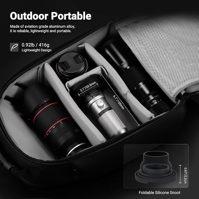 NEEWER Basics RGB Photography Flashlight,4 Colors/20 GOBO Filters/CRI95+/7500mAh,10W 6300K Portable LED Video Spotlight Patterned Ambient Aluminum Sunset Light for Recording Studio Lighting, USB, FL10 - Image 8