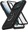 Gritup for Galaxy S21 Phone Case Military-Grade Shockproof with Kickstand | with 2 PCS Screen Protector, Slide Camera Cover, Heavy Duty Outdoor Protection Full Body Funda para Galaxy S 21 Cover-Black by Gritup