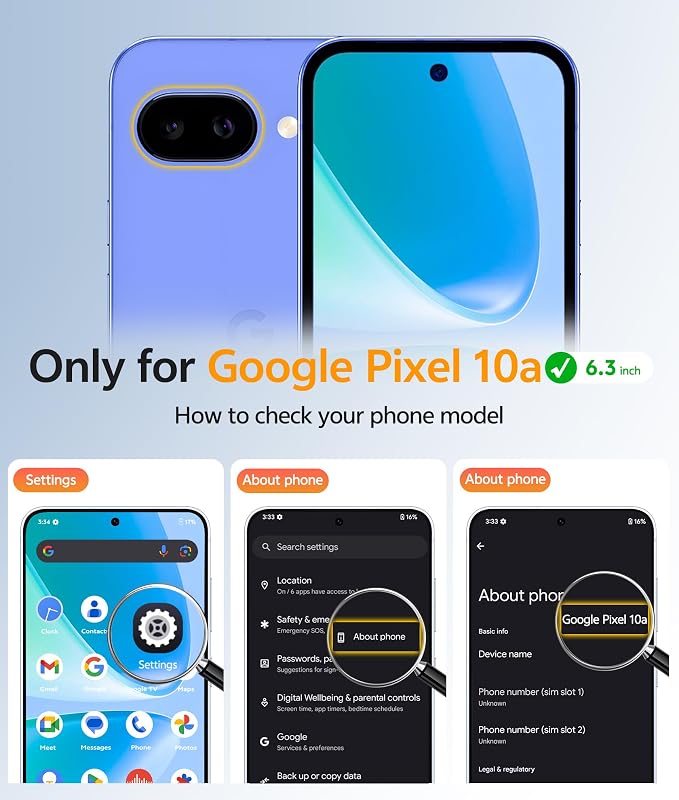 FNTCASE for Google Pixel 10a Case, Fit for Magsafe, with Screen Protector | Anti Yellowing Magnetic Back, 14FT Military Grade Drop Protection, Slim Shockproof Protective Phone Cover, Transparent Clear - Image 2