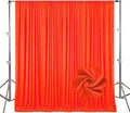 10ft x 10ft Deep Orange Backdrop Curtains for Parties, Polyester Fabric Backdrop Drapes with Rod Pockets for Weddings, Birthday, Halloween,Christmas Party Background Curtain, 2 Panels by Tisspoms