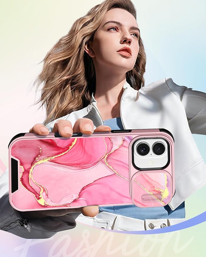 Buleens for iPhone 17 Case 6.3 Inch - with Ring Stand & Camera Cover Aesthetic Cute Designed for Women Girls Pretty Girly Fashion Unique Teens Phone Case for iPhone 17 Compatible with Magsafe - Image 6
