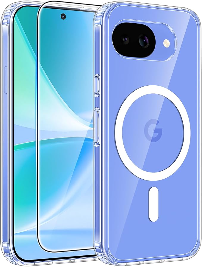 FNTCASE for Google Pixel 10a Case, Fit for Magsafe, with Screen Protector | Anti Yellowing Magnetic Back, 14FT Military Grade Drop Protection, Slim Shockproof Protective Phone Cover, Transparent Clear by FNTCASE