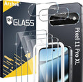 3 Pack for Google Pixel 11 XL Screen Protector Tempered Glass + 3 Pack Camera Lens Protector, Military Grade Shatterproof, 9H Hardness, Fingerprint Unlock,Case Friendly 6.8 Inch by Arshek