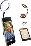 Magnetic Selfie Light,Gooseneck LED Ring Light, Portable Reading Light, Video Conference Light, 5 Brightness Levels,8 CCT Adjustable, Flexible Arm LED Lights for iPhone,iPad,Laptop,Kindle,Book by Louern