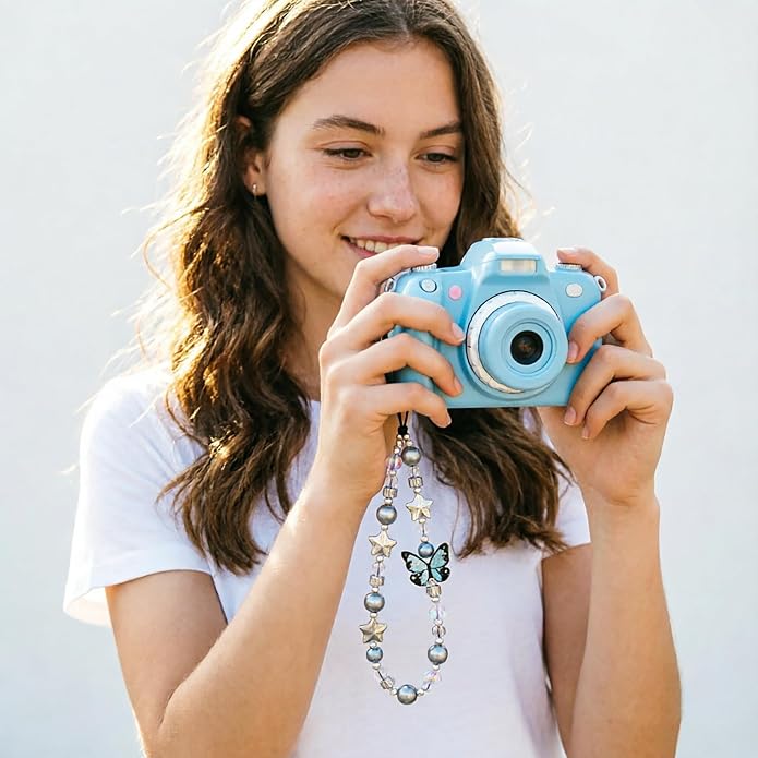 Beaded Phone Charm Lanyard Strap Girly Style Fixed Beads Pearl Lanyards - Image 3