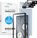 OMOTON Screen Protector for Google Pixel 7A 5G 6.1 Inch, 3 Pack | Tempered Glass & Camera Lens Protector, Alignment Frame/Anti Scratch by OMOTON