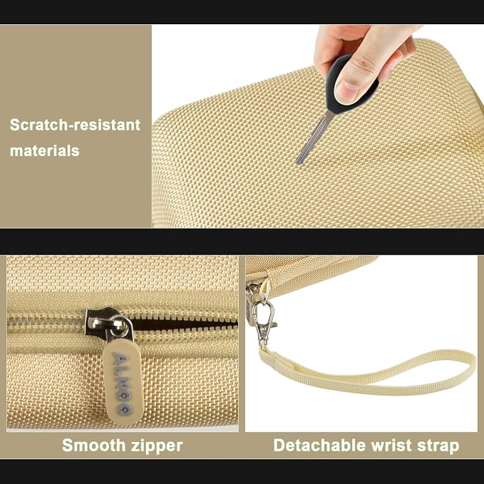 ALKOO Digital Camera Case for CAMKORY/Pouch for KODAK PixproLight Brown | for Lecran/for VAHOIALD Point and Shoot Camera, Hard Carrying Case with Mesh Pocket, Compact for Vlogging, Travel and Storage - Image 4