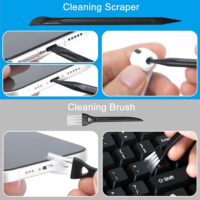 walrfid 2 Pack Screen Cleaner Spray and Wipe for Laptop Monitor and Car Screens, Phone Touchscreen Mist Cleaning Kit for Cellphone, Tablet, PC, Computer, LCD, MacBook, iPhone, iPad, Mac Pro - Black - Image 4