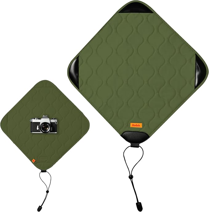 KODAK Camera Wrap Size L 38.5x38.5cm - Water-Resistant, Anti-Scratching and Dust-Free Protective Cloth for SLR Camera, Tele Lens (Olive) [ONE item] by Unknown