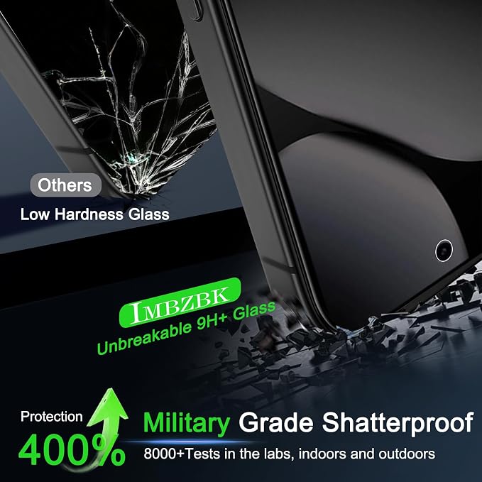 IMBZBK Screen Protector for Google Pixel 10 Pro XL, Tempered Glass,3+3 Pack | 9H+ Hardness, Military Grade Shatterproof, Case Friendly, Bubble Free Auto-Dust Removal, with 3 Camera Lens Protectors - Image 3