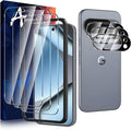 3 Pack for Google Pixel 10 Pro Screen Protector + [3 Pack] Pixel 10 Pro Camera Lens Tempered Glass Protector.9H Hardness.Support Fingerprint Unlock,Bubble-Free.With alignment tools Easy Installation by Anoowkoa