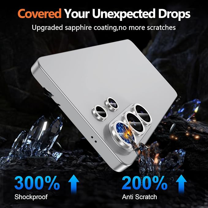 for Samsung Galaxy S26 Ultra Camera Lens Protector, Individual Metal Ring Tempered Glass Lens Cover, [Strong Adsorption] Scratch Resistant Ultra-Thin HD Clear Lens Cover, 1 Set-Gray - Image 5