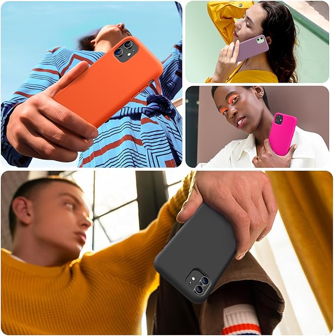 Miracase Silicone for iPhone 11 Phone Case, Black | Soft Anti-Scratch Microfiber Lining, Premium Silicone Cover Shockproof Drop Protection Phone Case for 11 - Image 5