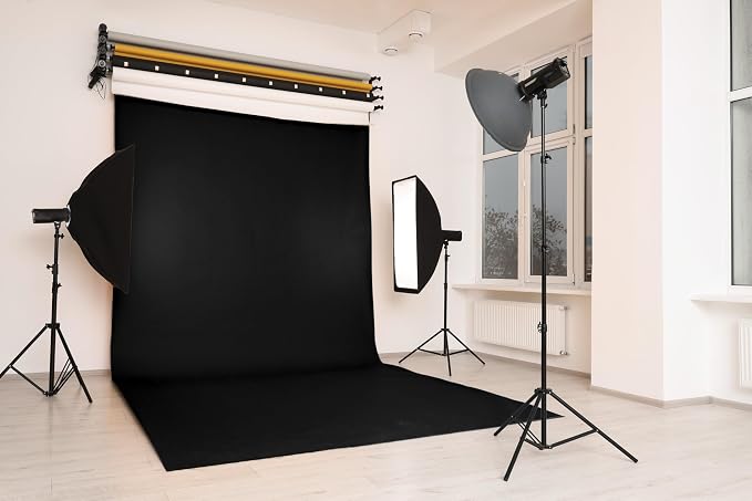 Denny Mfg Seamless Paper Backdrop for Photoshoot, Black, 107 in x 36 ft | Photoshoot backdrop, Matte Finish for Portraits, Product Photos and Video Shoots, with Free Roll Gaffer Tape (2 in x 13 ft) - Image 7
