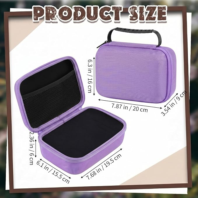 Relaxweex Hard Case with Foam, 7.8 X 6.3 X 3.5 Inch, Purple | EVA Waterproof Shockproof Case, Customizable Foam for Camera Electronics Instruments, Digital Products, with Knife - Image 2