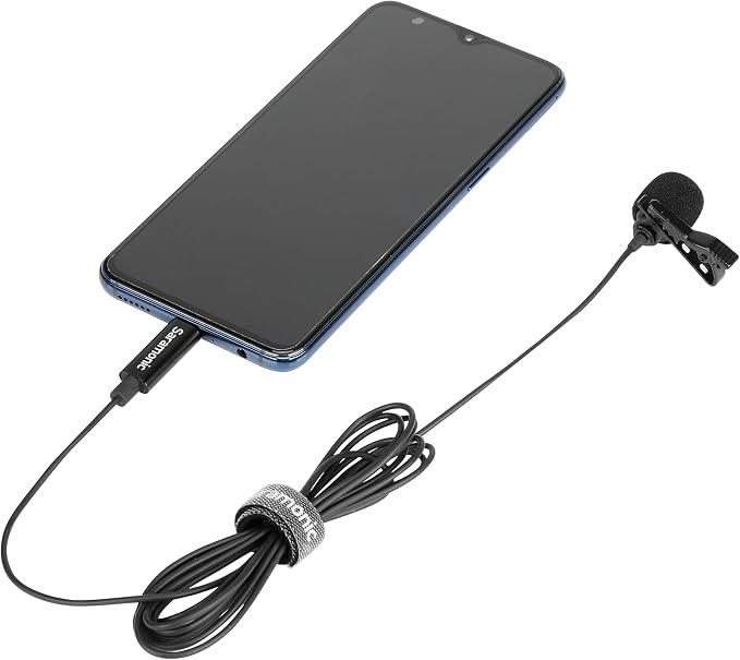Saramonic LavMicro U3A USB-C Lavalier Microphone, Android, new iPad, Computers & More with 6.6' Cable & 90˚ Adapter for Vlogging, Interviews, YouTube, TikTok, Live Streaming | Omnidirectional lavalier with USB-C connector and 6.6-foot cable for vloggin... - Image 4