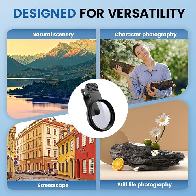 52mm Clip on CPL Phone Camera Lens Filter Kit, 2026 New Phone Filter, Portable Adjustable Polarizing Lens for Smartphone (2 Kit) - Image 7