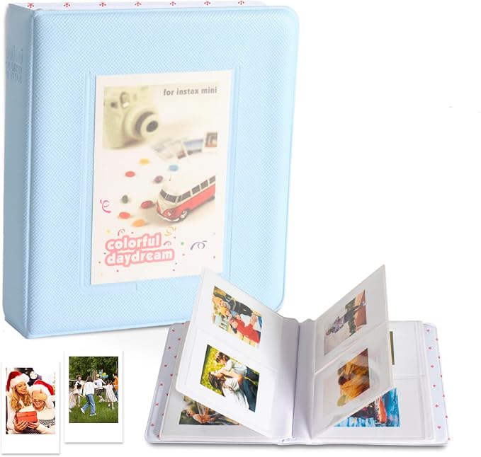 Camera Accessories Kit Bundle for Instax Mini 13 12 11-Frost Blue | Include Mini Photo Album,Film Frames,Wall Hang Frames,Border Stickers,Corner Stickers - Image 2