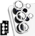 for Samsung Galaxy S26 Ultra Camera Lens Protector, Individual Metal Ring Tempered Glass Lens Cover, [Strong Adsorption] Scratch Resistant Ultra-Thin HD Clear Lens Cover,1 Set-Silvery Sparkly by Btscase