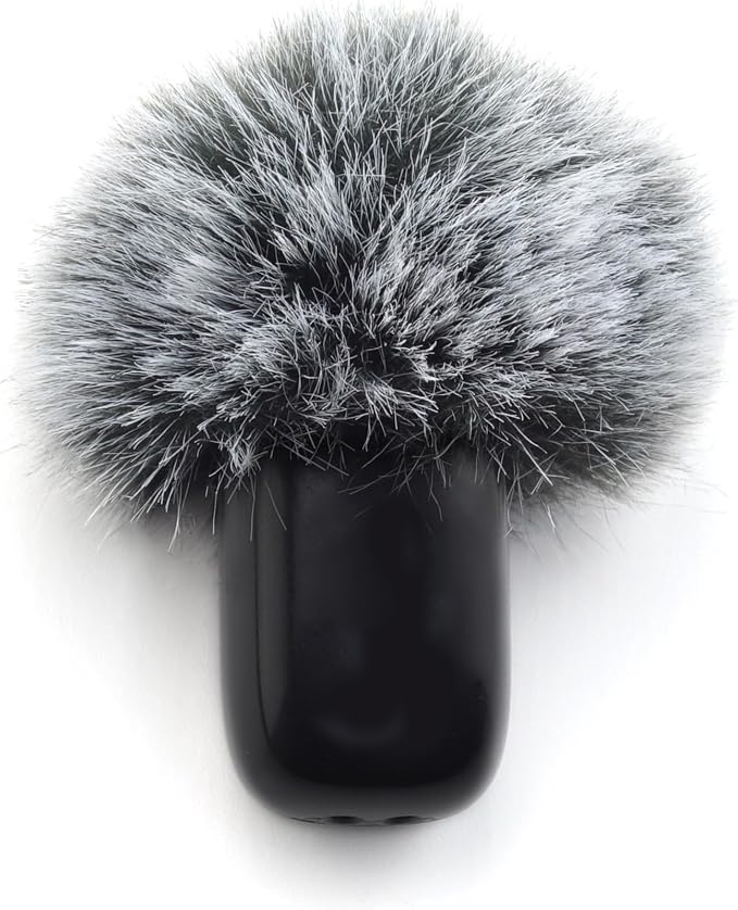 LEFXMOPHY Grey Windscreen Replacement for BOYA Mini Wireless Lavalier Microphone Pop Filter, Furry Wind Muff Deadcat Cover 3-pack - Image 3
