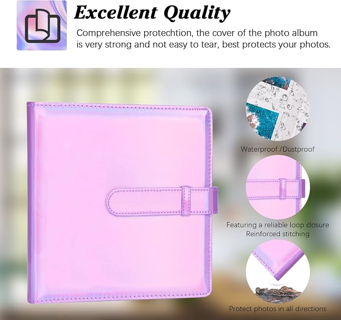 256-pocket Instant Photo Album for Fujifilm Instax mini Photo | Album Book for PoIaroid instant Camera, for Wedding Anniversary Birthday Travel Memories, Keep Your Unique Memories Safe - Image 5
