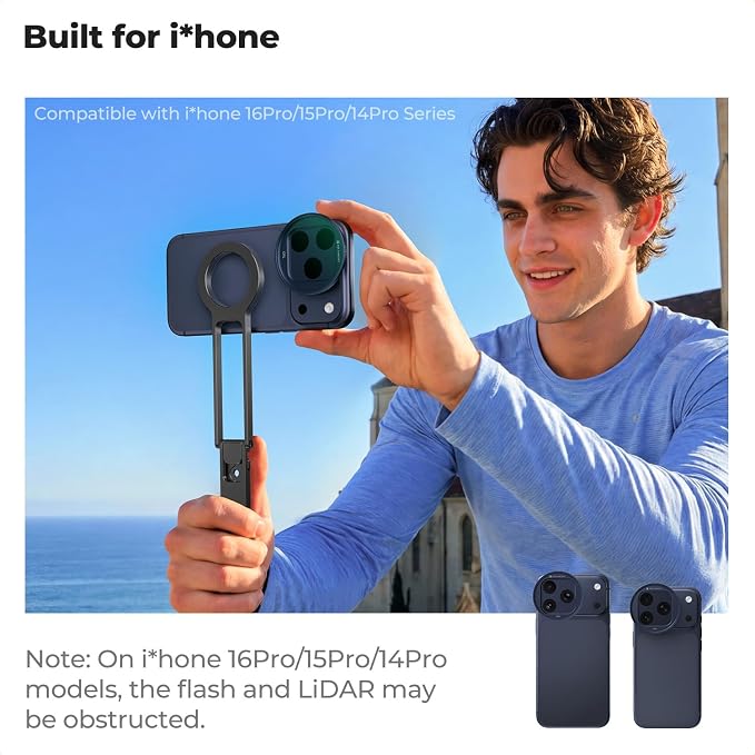 K&F CONCEPT Snap-On CPL Filter Compatible with iPhone 17 Pro Max/17 Pro | 9.5g Ultra-Lightweight Polarizing Filter with Snap-on Deco Mount, AGC Glass 28-Layer Coating Anti-Reflection, FA301 - Image 8