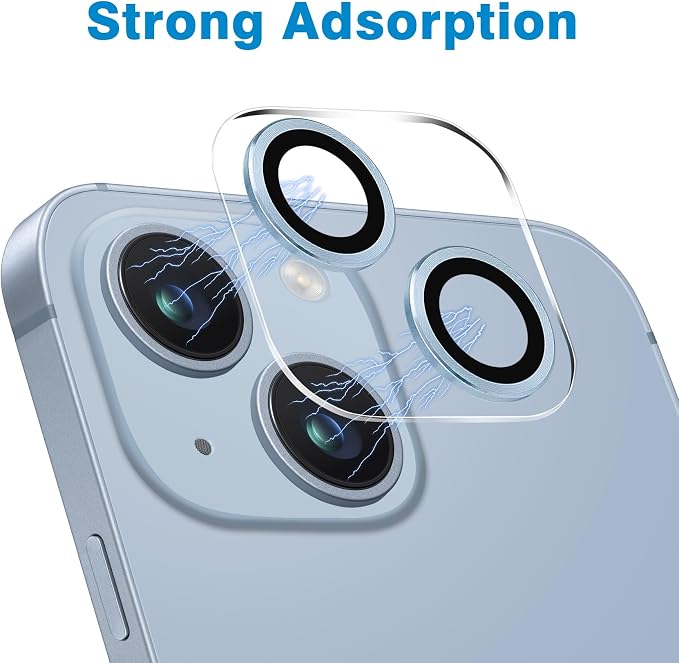 Dengduoduo 3 Pack Tempered Glass Camera Lens Protector for iPhone 14 6.1" & iPhone 14 Plus 6.7", Ultra HD, 9H Hardness, Anti-Scratch, Case Friendly, Easy to Install [No Affect on Night Shots] - Image 5