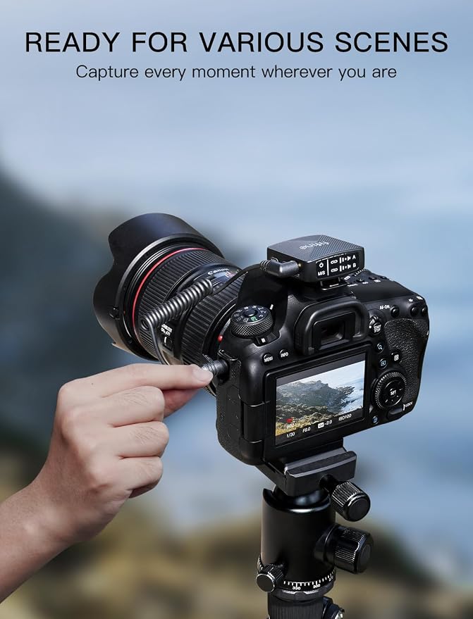 FIFINE M9 2 Pack Wireless Lavalier Microphone for iPhone Camera Vlog | Condenser Clip-On Lapel Mic System, Charging Case, for Android Vlog YouTube TikTok Interview - Image 3