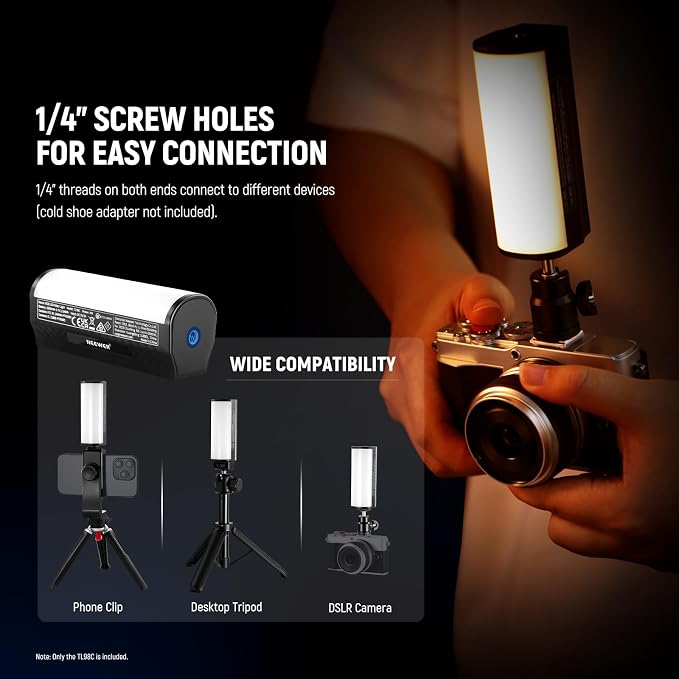 NEEWER Pro Magnetic Handheld Light Wand with APP DMX Control/Custom Effects/Light Group, 360° Full RGB, 2600mAh 2500~10000K Dimmable LED Lighting CRI97 17 Scenes for Video Recording Streaming, TL98C - Image 7