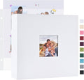 Mublalbum 10x10 Inch 3 Ring DIY Scrapbook Photo Album 80 Pages, White | 3 Ring Binder Scrapbook, Linen Cover, 40 Plastic Sleeves 80 Pages, Memory Book for Wedding, Baby, Family, DIY Projects by Mublalbum