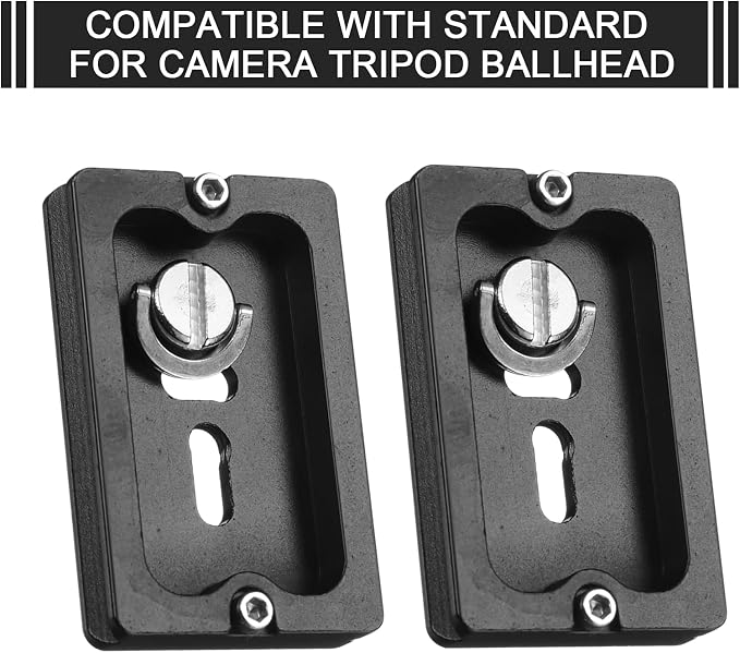 Frienda Quick Release Plate Tripod 1/4-20 DSLR,Pu60,Black | Tripod Mount Plate, Camera Tripod Mount for DSLR Camera Tripod Ball Head , Metal, 1.9 x 1.5 x 0.4 Inch - Image 6