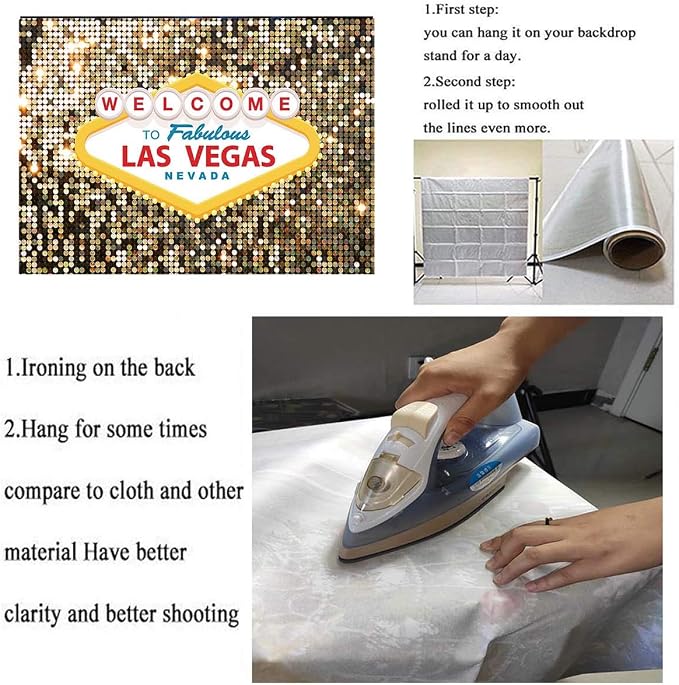 Welcome to Las Vegas Photo Background Fabulous Casino Poker Movie Themed Photography Backdrops 5x3ft Vintage Costume Dress-up Birthday Prom Ceremony Baby Shower Banner Supplies Props Vinyl - Image 8