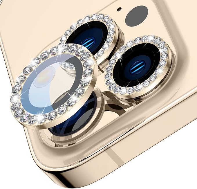 Tensea for iPhone 13 Pro/iPhone 13 Pro Max Camera Lens Protector Bling, Protection Camera Cover Tempered Glass Screen Protector Diamond Metal Individual Ring for 13Pro 6.1" / 13 ProMax 6.7 inch 2021 | Protective Camera Cover Tempered Glass Screen Prote... by Tensea