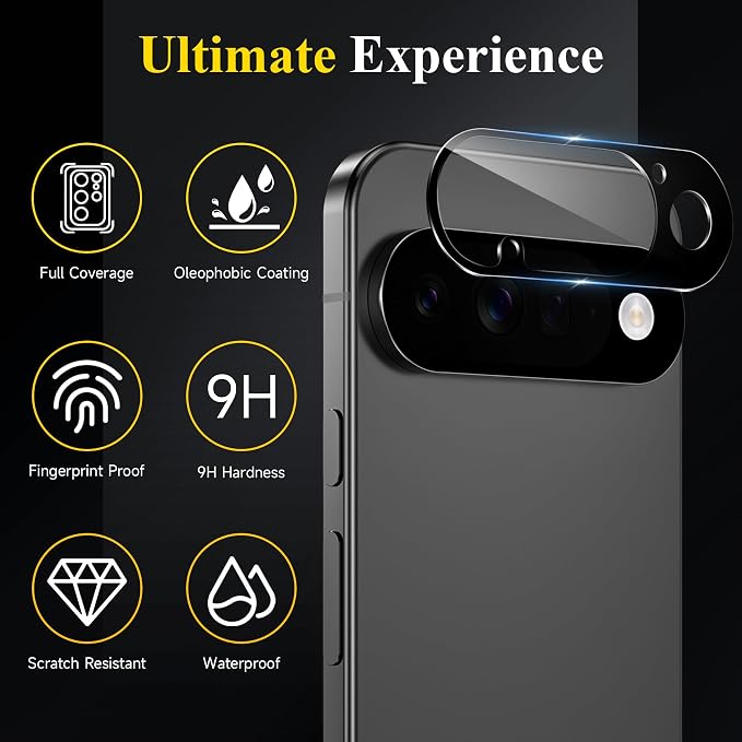 4 Pack Camera Lens Screen Protector Compatible with Google Pixel 11 Pro | 9H Tempered Glass Camera Lens Cover, Case Friendly, High Definition, Scratch-Resistant(Not for Pixel 11/11 Pro XL) - Image 5