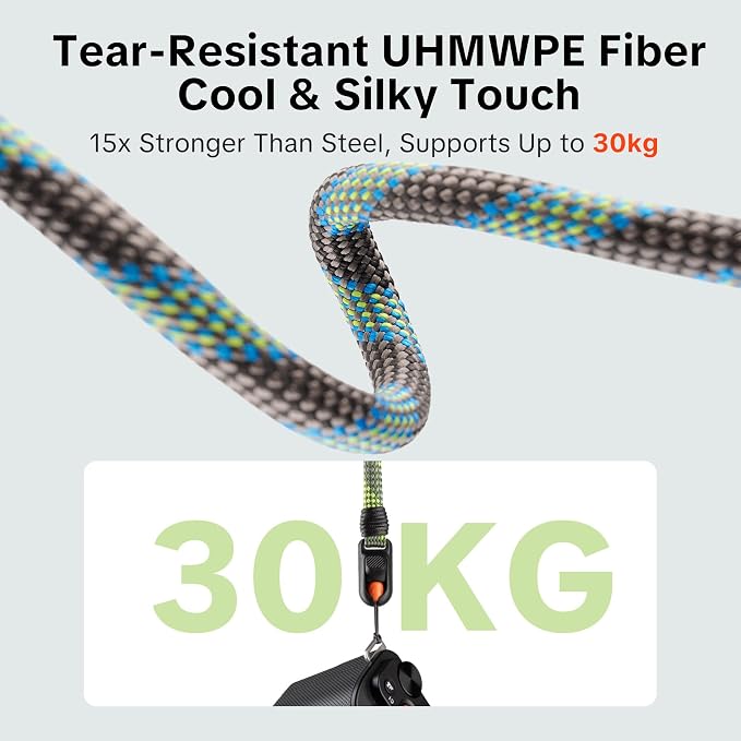 PGYTECH Camera Strap Slim Outdoor Style for Camera & Phone, Quick Release | Shoulder Rope Strap for Compact Camera/Phone, Abrasion-resistant, Adjustable 32.2-53.5in, 66.1lb Capacity, Wilderness Green - Image 4