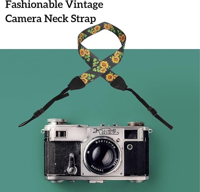 Cyrank ﻿Camera Strap, Neck Strap Camera Harnes Vintage Cotton Weave Neck Shoulder Crossbody Strap Camera Photography Accessory Neck Strap Belt - Image 5
