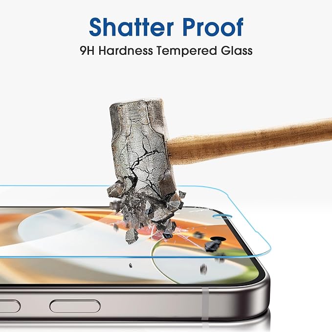 amFilm OneTouch for Google Pixel 9 Pro/Pixel 9 [6.3''] Screen Protector | Auto-Alignment, 30s Install, Bubble Free, Scratch & Drop Protection, HD Clear, Case Friendly 2 Pack(Pixel 9/9Pro-6.3'') - Image 4