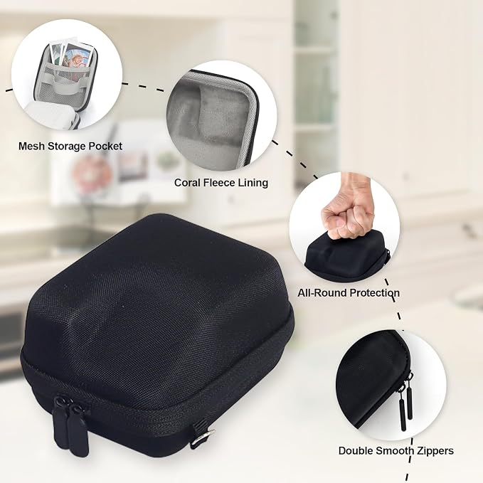 Protective Case for Polaroid Go Instant Film Camera - Camera Bag Compatible with Polaroid Go 9035/9071/ 9070 Storage Case Travel Carry Bag with Wrist Band - Black - Image 5
