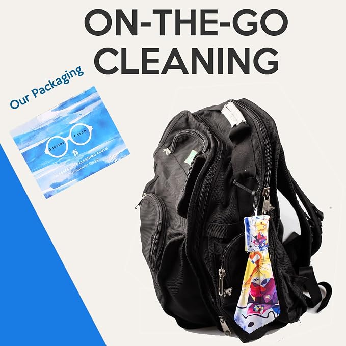 Microfiber Cleaning Cloth for Glasses & Lens-World Classic Art Series 4PCS | Double-sided premium microfiber wipes for streak-free cleaning of eyeglasses, sunglasses, camera lenses, and mobile screens. - Image 7